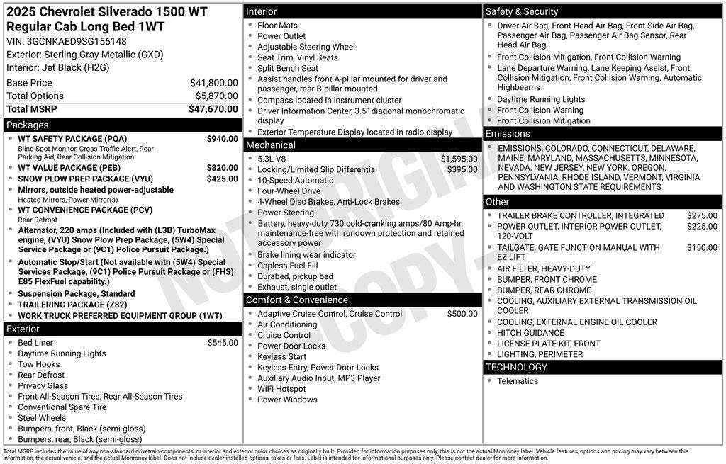 new 2025 Chevrolet Silverado 1500 car, priced at $44,415