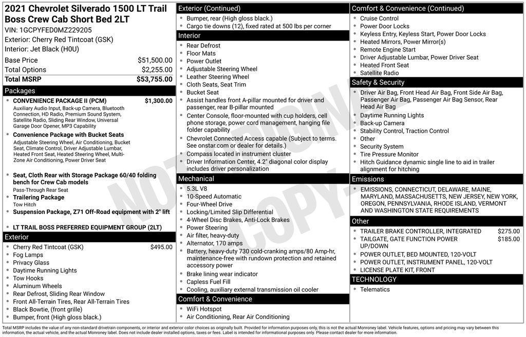 used 2021 Chevrolet Silverado 1500 car