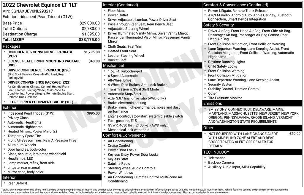 used 2022 Chevrolet Equinox car, priced at $24,995