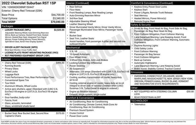 used 2022 Chevrolet Suburban car, priced at $57,322