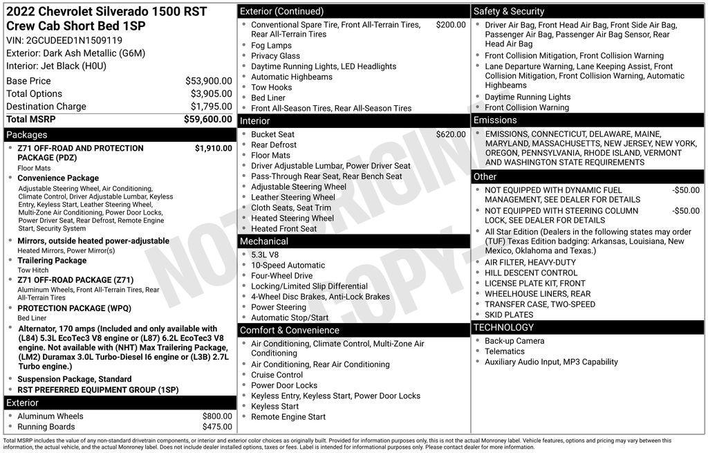 used 2022 Chevrolet Silverado 1500 car, priced at $45,995