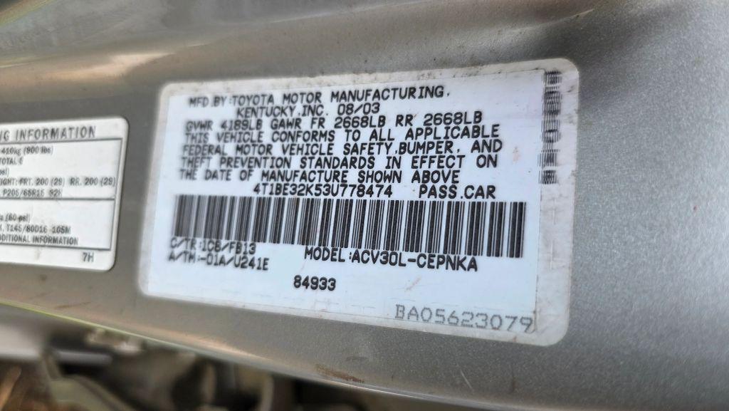 used 2003 Toyota Camry car, priced at $3,997