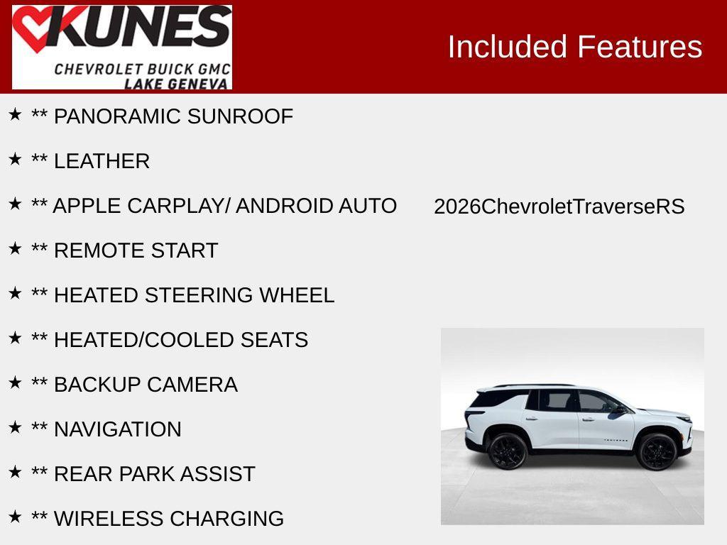 new 2026 Chevrolet Traverse car, priced at $57,997