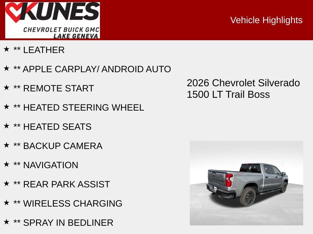 new 2026 Chevrolet Silverado 1500 car, priced at $60,297