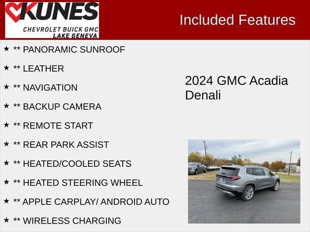 new 2024 GMC Acadia car, priced at $64,985