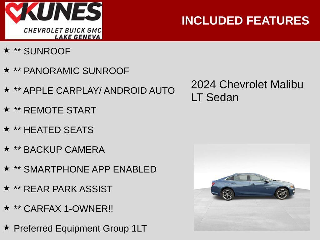 used 2024 Chevrolet Malibu car, priced at $19,895