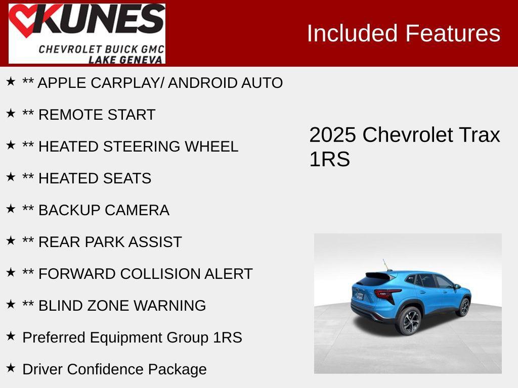 new 2025 Chevrolet Trax car, priced at $24,925