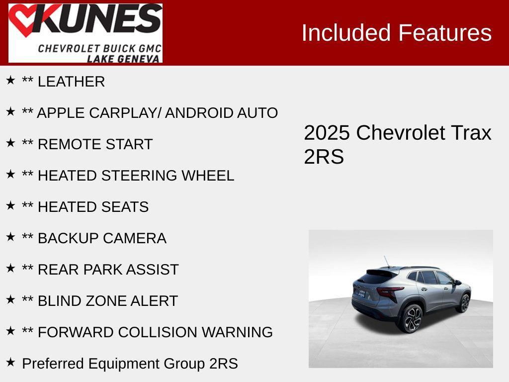 new 2025 Chevrolet Trax car, priced at $27,035
