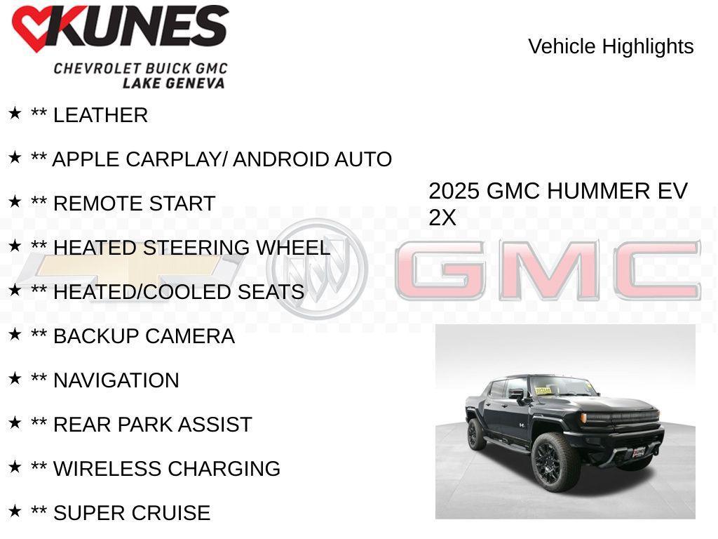 new 2025 GMC HUMMER EV Pickup car, priced at $100,635
