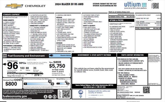 new 2024 Chevrolet Blazer EV car, priced at $42,500