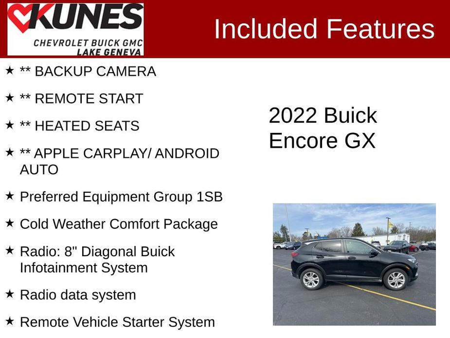 used 2022 Buick Encore GX car, priced at $20,400