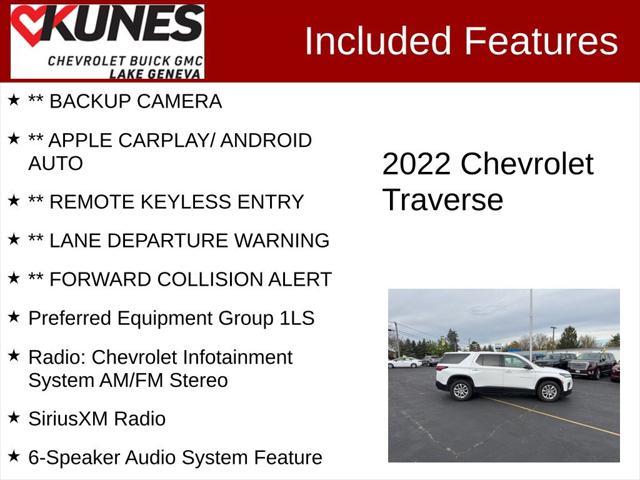 used 2022 Chevrolet Traverse car, priced at $22,985