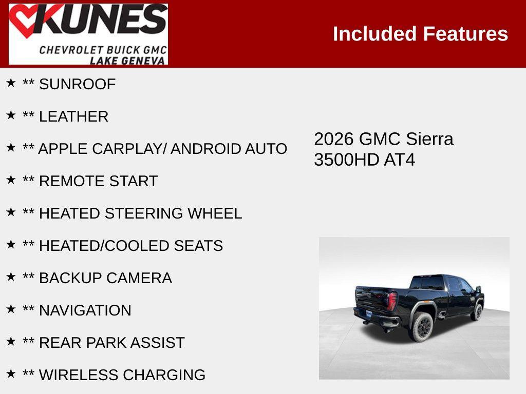 new 2026 GMC Sierra 3500 car, priced at $85,500