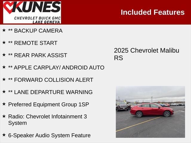 new 2025 Chevrolet Malibu car, priced at $27,100