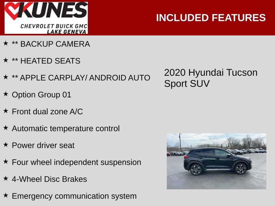 used 2020 Hyundai Tucson car, priced at $19,500
