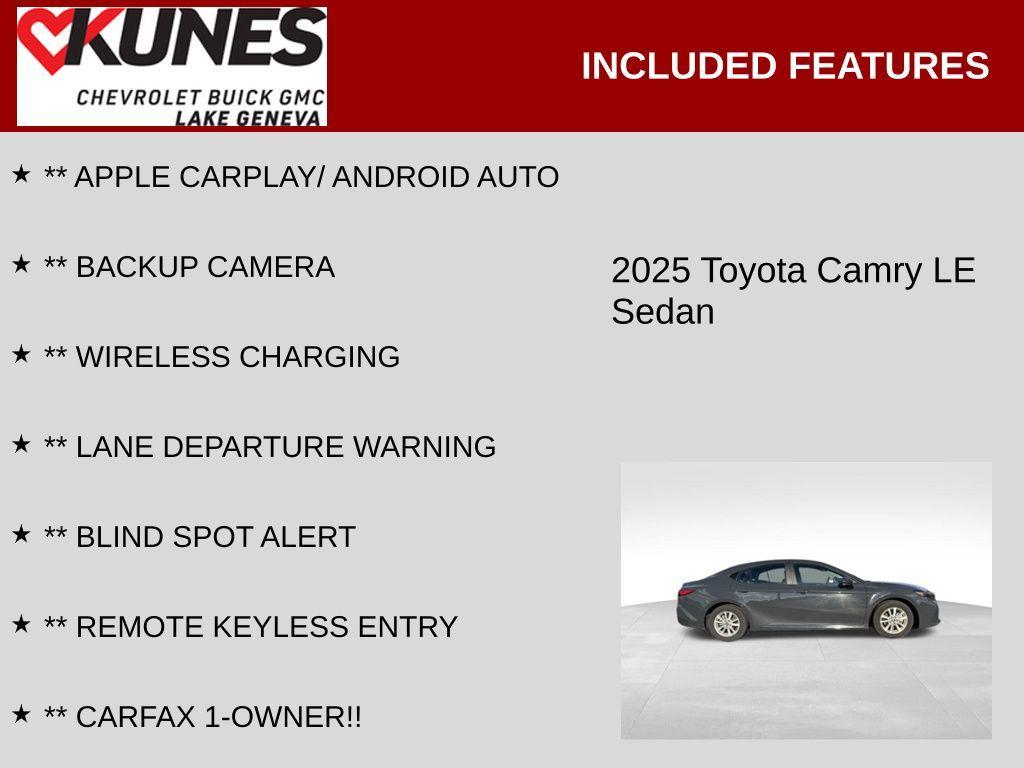 used 2025 Toyota Camry car, priced at $26,300