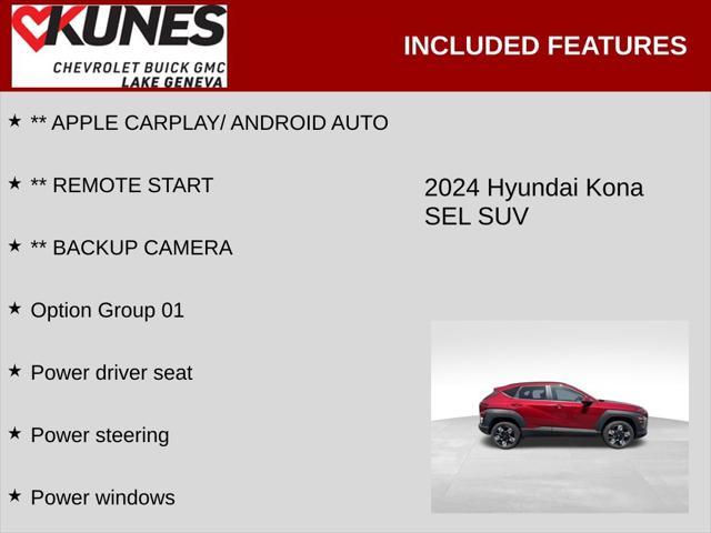used 2024 Hyundai Kona car, priced at $22,400