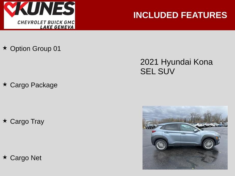 used 2021 Hyundai Kona car, priced at $19,200