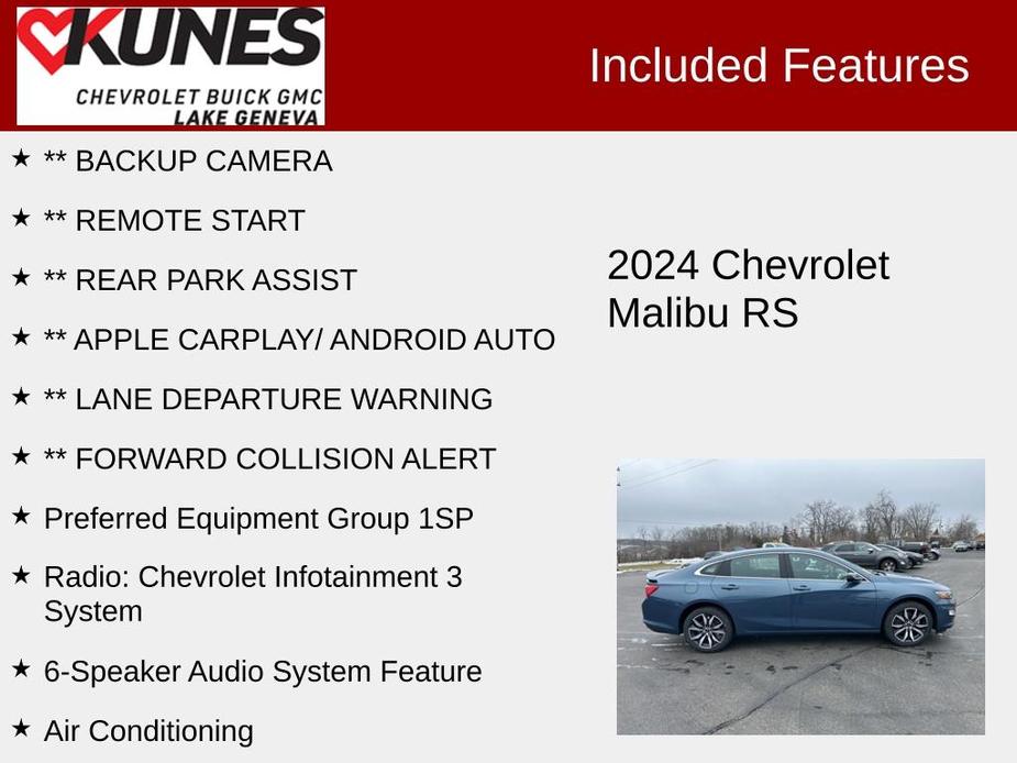 new 2024 Chevrolet Malibu car, priced at $23,150