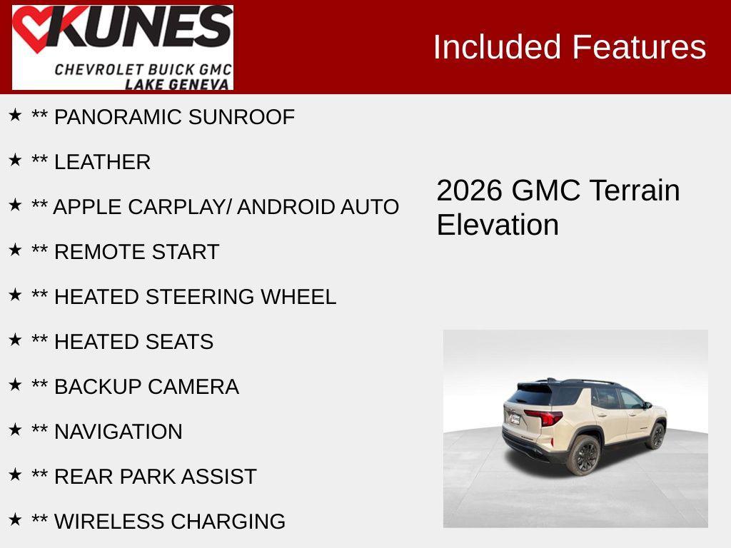 new 2026 GMC Terrain car, priced at $39,325
