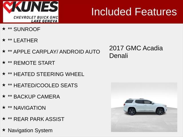 used 2017 GMC Acadia car, priced at $12,723