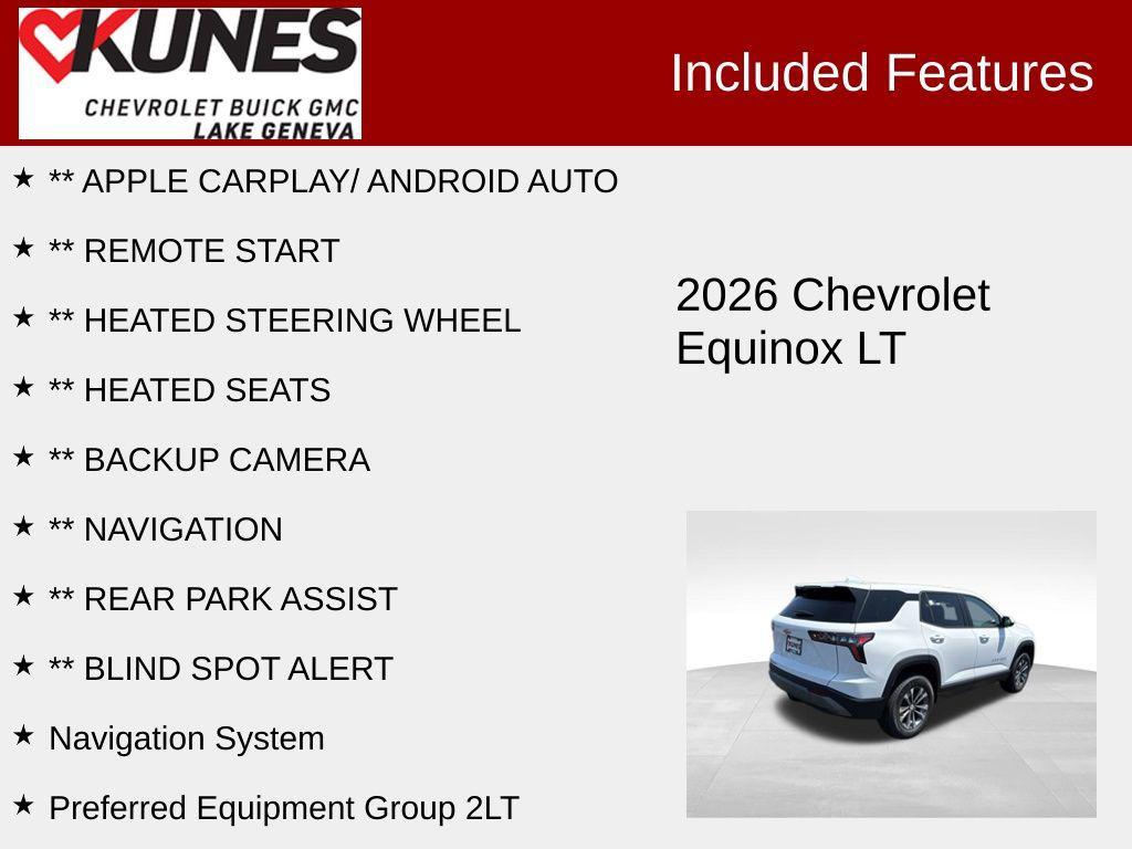 new 2026 Chevrolet Equinox car, priced at $31,320