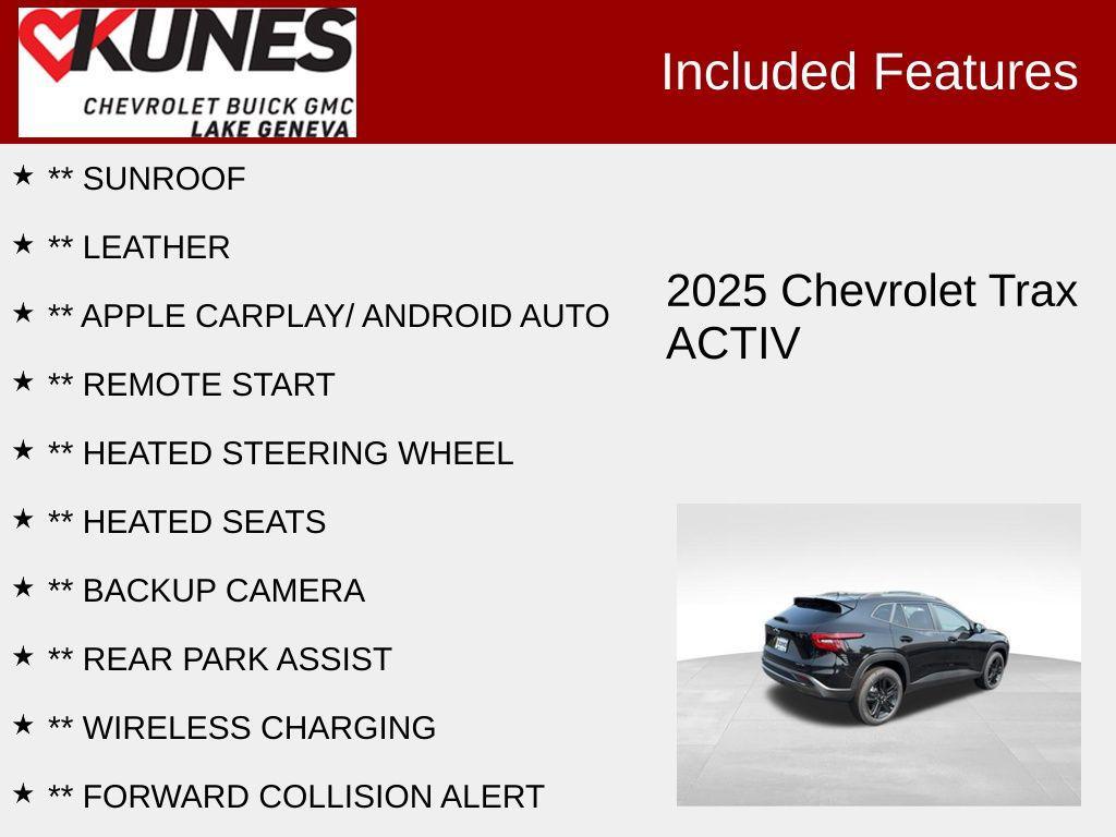 new 2025 Chevrolet Trax car, priced at $27,825