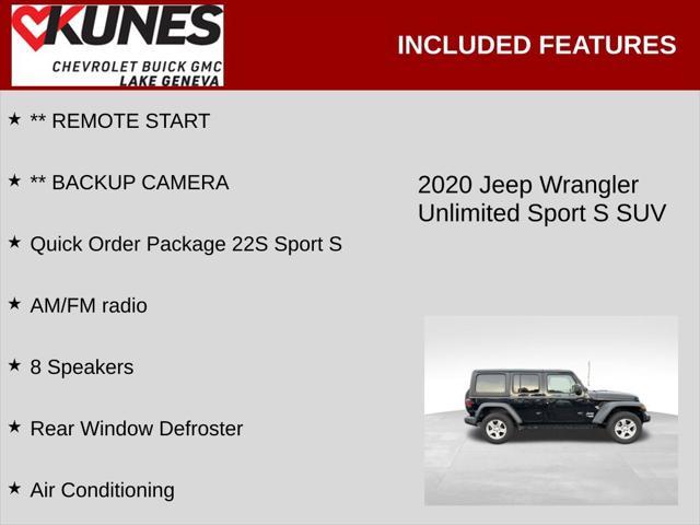 used 2020 Jeep Wrangler Unlimited car, priced at $23,495