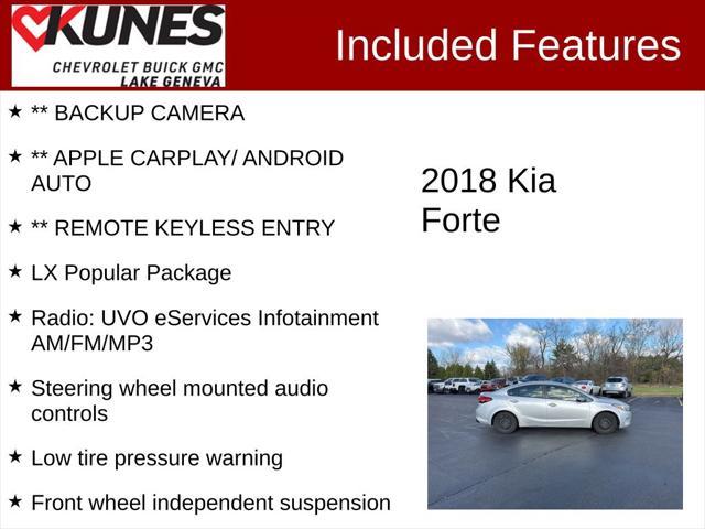 used 2018 Kia Forte car, priced at $8,500