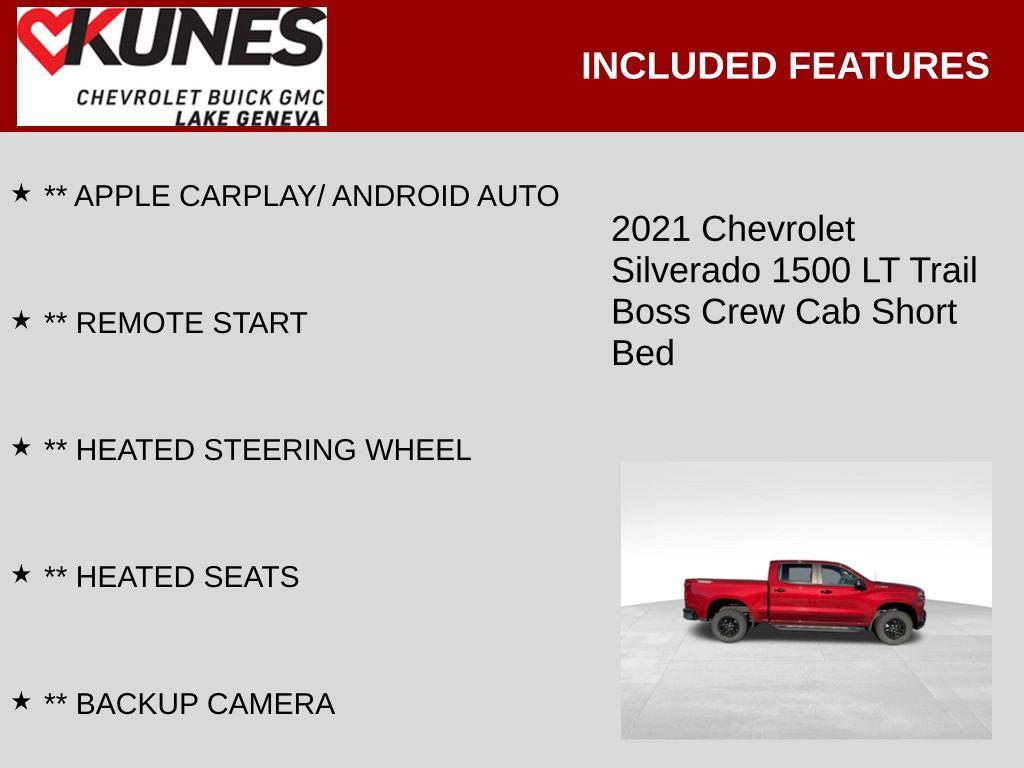 used 2021 Chevrolet Silverado 1500 car, priced at $40,700