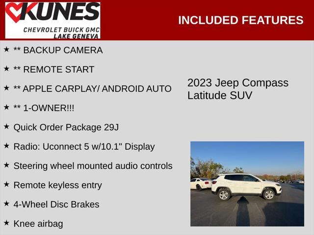 used 2023 Jeep Compass car, priced at $20,700