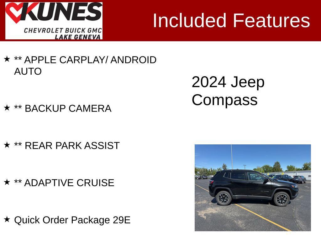 used 2024 Jeep Compass car, priced at $25,500