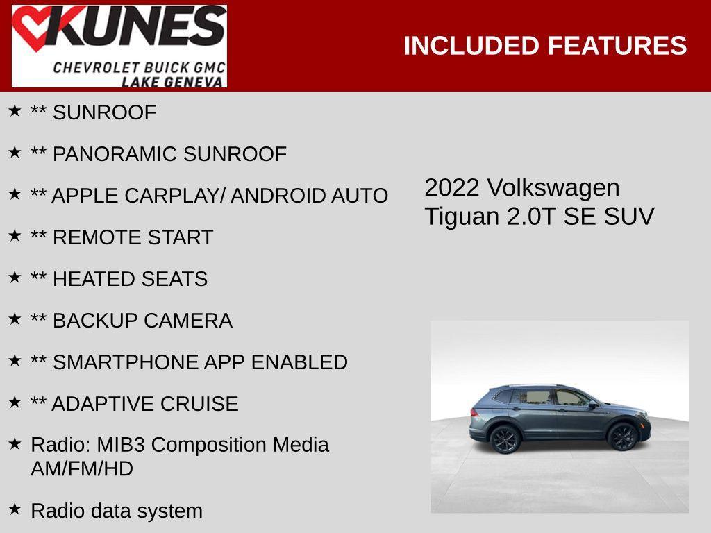 used 2022 Volkswagen Tiguan car, priced at $22,685