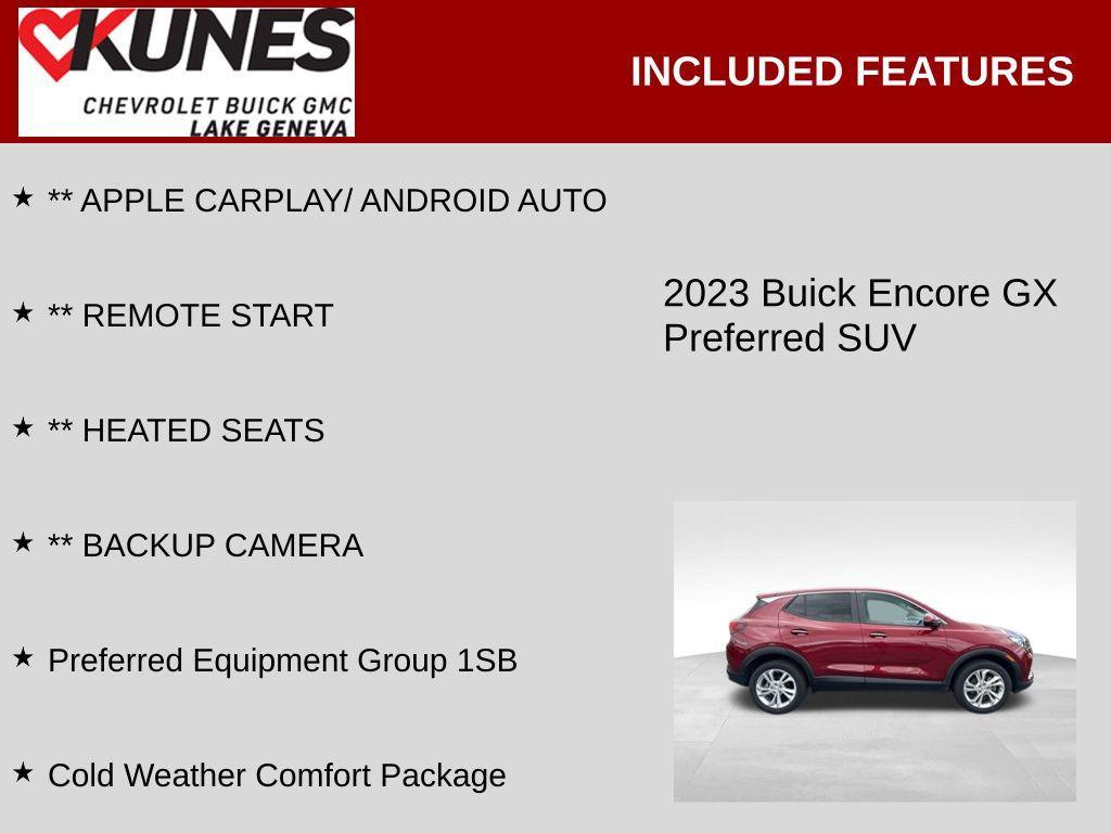 used 2023 Buick Encore GX car, priced at $23,300