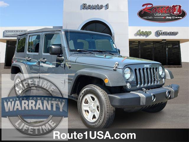 used 2016 Jeep Wrangler Unlimited car, priced at $21,300