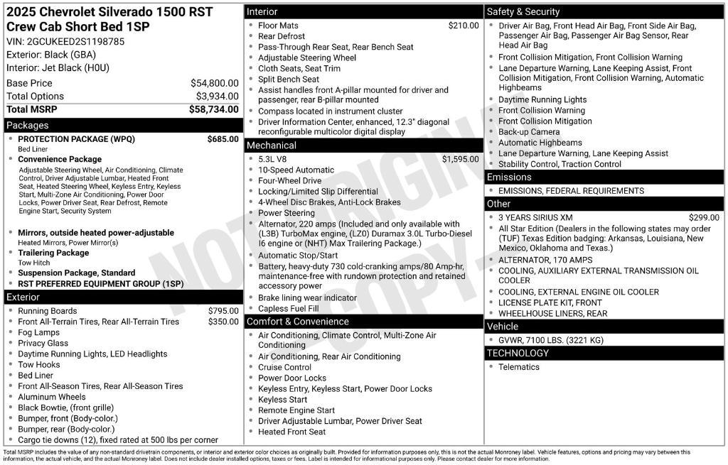 new 2025 Chevrolet Silverado 1500 car, priced at $52,410