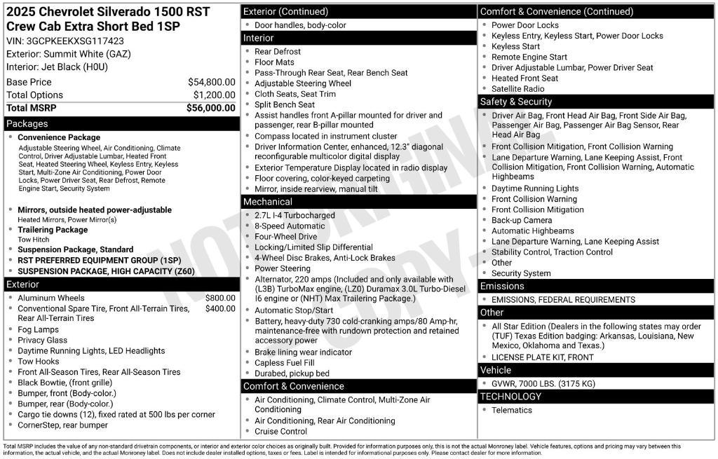 new 2025 Chevrolet Silverado 1500 car, priced at $45,995