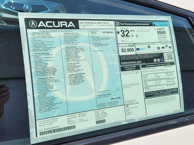 new 2025 Acura Integra car, priced at $39,195