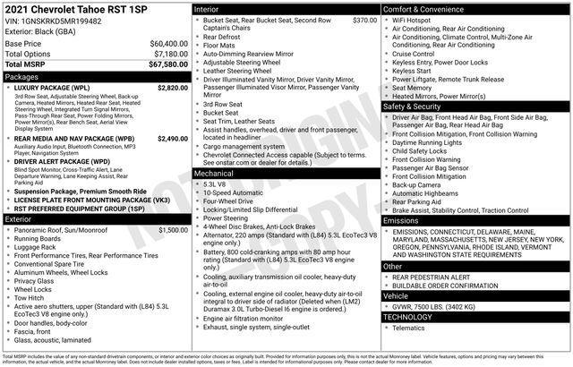 used 2021 Chevrolet Tahoe car, priced at $53,995