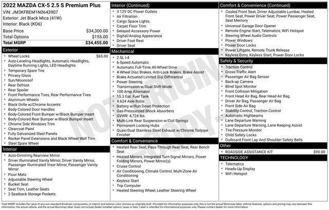 used 2022 Mazda CX-5 car, priced at $25,995