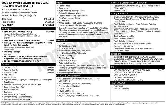 used 2023 Chevrolet Silverado 1500 car, priced at $53,995