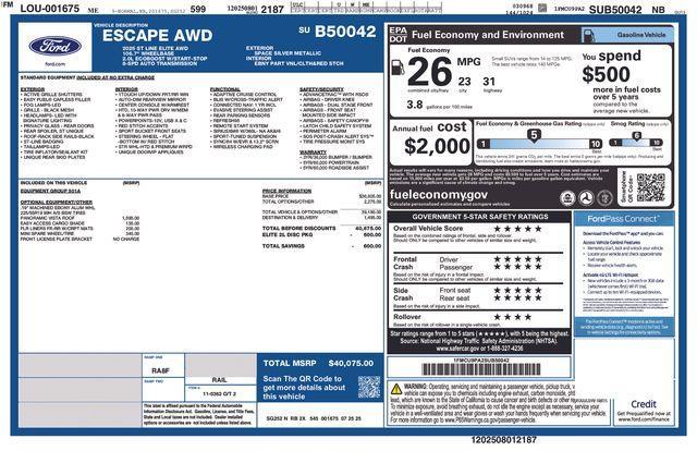 new 2025 Ford Escape car, priced at $34,563