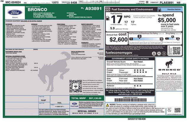 used 2023 Ford Bronco car, priced at $45,995