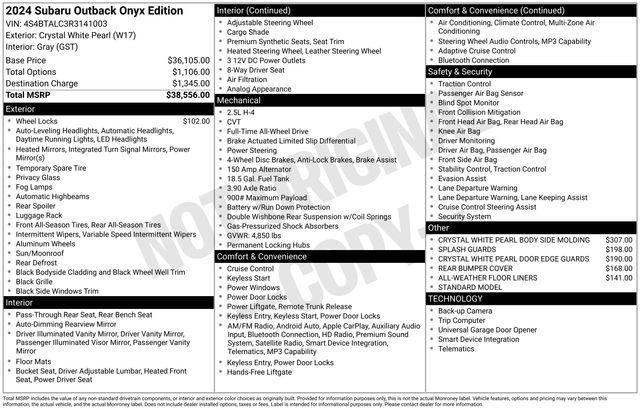 used 2024 Subaru Outback car, priced at $29,995