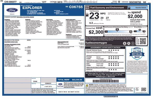 new 2025 Ford Explorer car, priced at $51,472