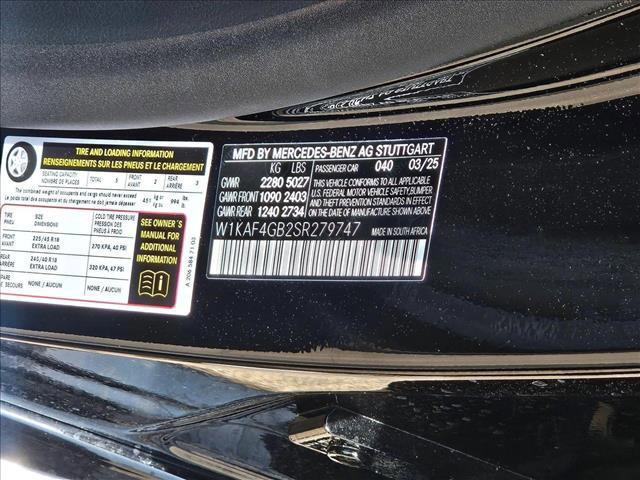 new 2025 Mercedes-Benz C-Class car, priced at $51,050