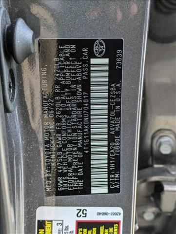 used 2022 Toyota Camry car, priced at $22,291