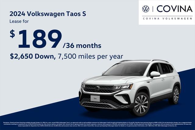 new 2024 Volkswagen Taos car, priced at $24,191