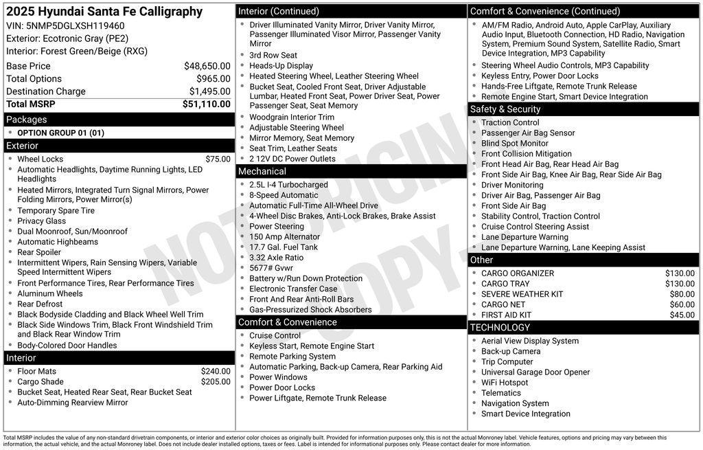 used 2025 Hyundai Santa Fe car, priced at $45,931