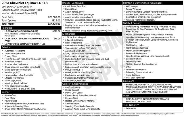 used 2023 Chevrolet Equinox car, priced at $19,109
